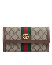 Gucci Ophidia GG continental wallet 523153 Dark Coffee
