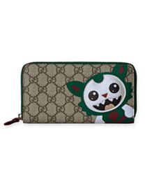 Gucci Besties Series Full-Zip Wallet Green