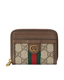 Gucci Ophidia GG Card Case Wallet 658552 Dark Coffee
