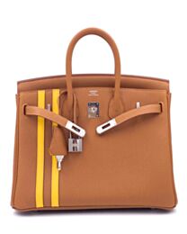 Hermes Birkin 25 Officier Togo Handbag Coffee