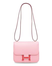 Hermes Constance 18 Mini Bag Swift Leather Lizard Buckle Pink