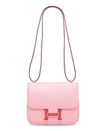 Hermes Constance 18 Mini Bag Swift Leather Lizard Buckle Pink