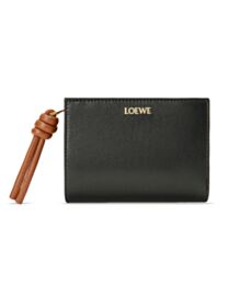 Loewe Knot Compact Wallet In Shiny Nappa Calfskin