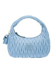 Miu Miu Wander Matelasse Regenerated Nylon Hobo Bag 