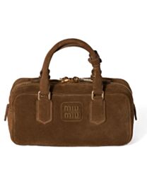 Miu Miu Arcadie Suede Tote Bag 5BB142 Coffee