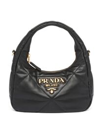 Prada Nappa-leather Mini Bag With Topstitching 1BA384 Black