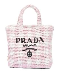 Prada Small Crochet Tote Bag 1BG422 Pink