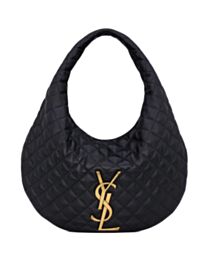 Saint Laurent Icare Hobo In Quilted Nappa 858160 Black
