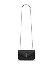 Saint Laurent LOULOU Mini Lambskin Handbag Black