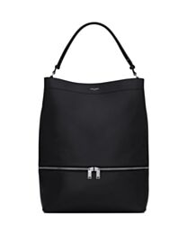 Saint Laurent Leather Zip-Detail Tote Bag 797748 Black
