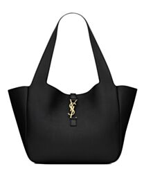 Saint Laurent Bea Tote In Grained Leather Black