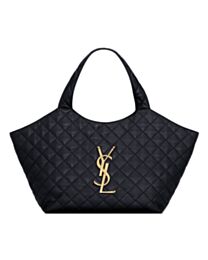 Saint Laurent Icare Quilted Nappa Leather Medium Handbag 858191 Black