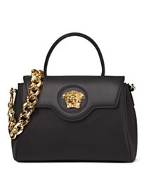 Versace La Medusa Medium Handbag Black