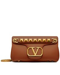 Valentino Stud Sign Nappa Shoulder Bag 