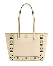 Valentino Garavani Nellcote Mini Shopping Bag Cream