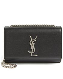 Saint Laurent Grain De Poudre Small Monogram Kate Satchel 452158 Black