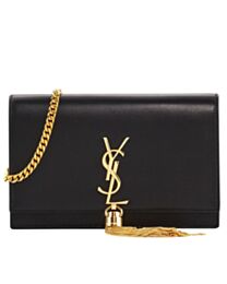 Saint Laurent Kate Monogram Ysl Small Tassel Shoulder Bag  Black