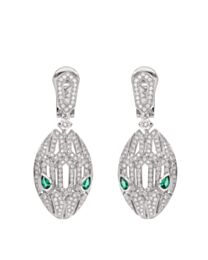 Bvlgari Women's Serpenti Earrings Silver