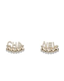 Chanel Women's Stud Earrings ABA271 Golden