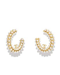 Chanel Women's Hoop Earrings ABB002 Golden