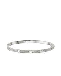 Cartier Love Bracelet,Small Model, Paved Silver