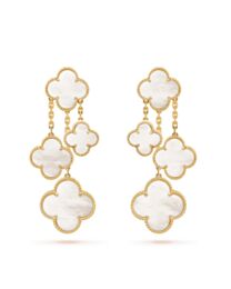 Van Cleef & Arpels Magic Alhambra Earrings White