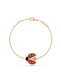 Van Cleef & Arpels Women's Lucky Spring Bracelet, Open Wings Ladybug Red