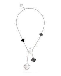 Van Cleef & Arpels Women's Magic Alhambra Necklace, 6 Motifs Silver