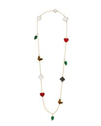 Van Cleef & Arpels Lucky Alhambra Long Necklace, 12 Motifs Green