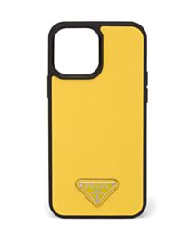 Prada Saffiano Cover For IPhone 1ZH131 Yellow