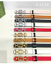 Gucci Women's Leather belt with horse-bit buckle