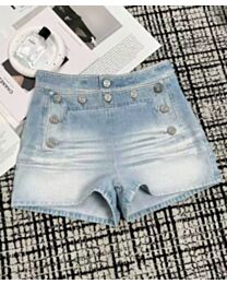 Chanel Women's Denim Shorts Blue