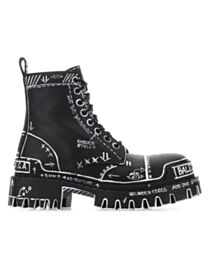 Balenciaga Women's Strike 20MM Lace-up Boot Black