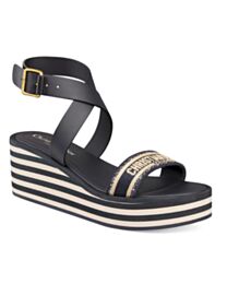 Christian Dior Women's Dway Wedge Sandal Dark Blue