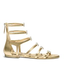 Chanel Women's Crystal-Embellished Roman Sandals G47000 Golden
