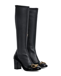 Gucci Women's Women's Half Horse Bit Boots 851420 Black
