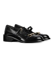 Gucci Women's T-Strap Shoes With Horsebit 847769 Black