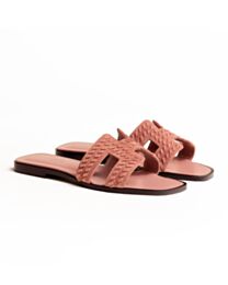 Hermes Women's Oran Sandal 252179 Pink