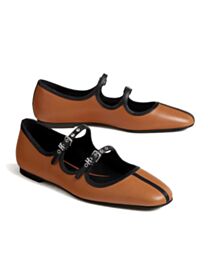 Hermes Women's Lilia Ballet Shoes Orange