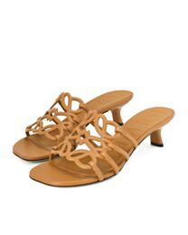 Loewe Petal Anagram mules made of soft calfskin