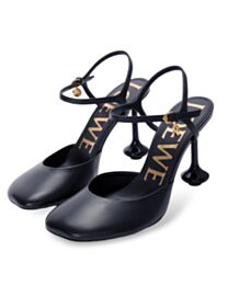 Loewe Women's Toy Ankle Strap Pump In Lambskin Black