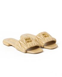 Miumiu Matelasse Leather Sandals