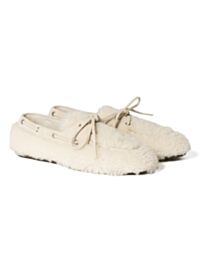Miu Miu Women's Furry Loafers 5D525 Cream
