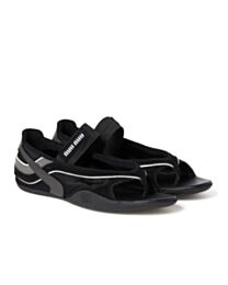 Miumiu Gymnasium Technical Fabric Thong Ballerinas Black