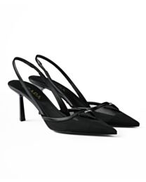 Prada Women's Mesh Back Strap Pumps 1I891N Black
