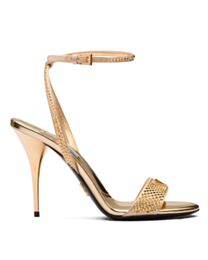 Prada Women's Satin Sandals With Crystals 1X022N Yellow
