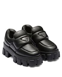 Prada Women's Soft Padded Nappa Leather Loafers Black