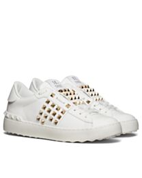 Valentino Unisex Rockstud Untitled Studded Sneakers White