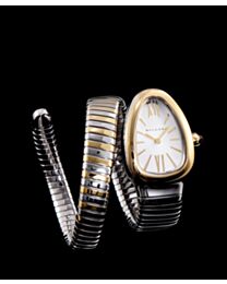 Bvlgari Serpenti 18ct gold and stainless steel watch White