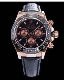 Rolex Stainless Steel Black Dial Dayton Watch Black